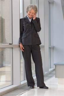 Businesswoman in an office building